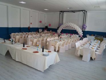 Salón decorado para evento